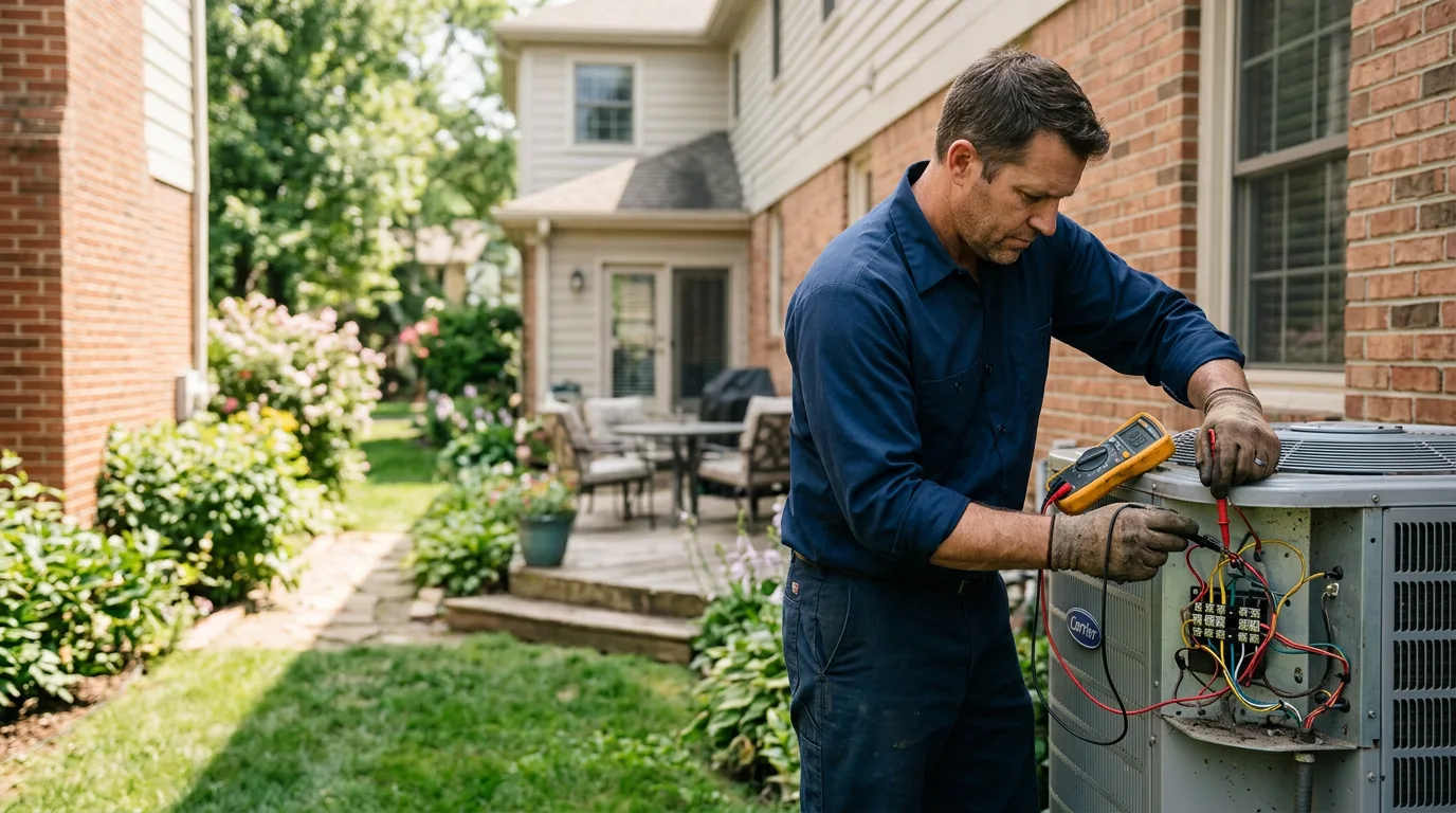 HVAC technician working near Mayfield, UT